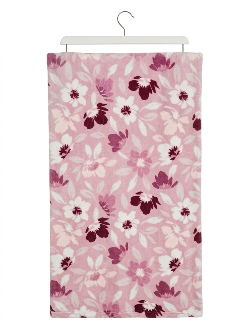 Cosmopolitan Pink Floral Plush Throw Blanket 50" X 60" NWT - Picture 2 of 2
